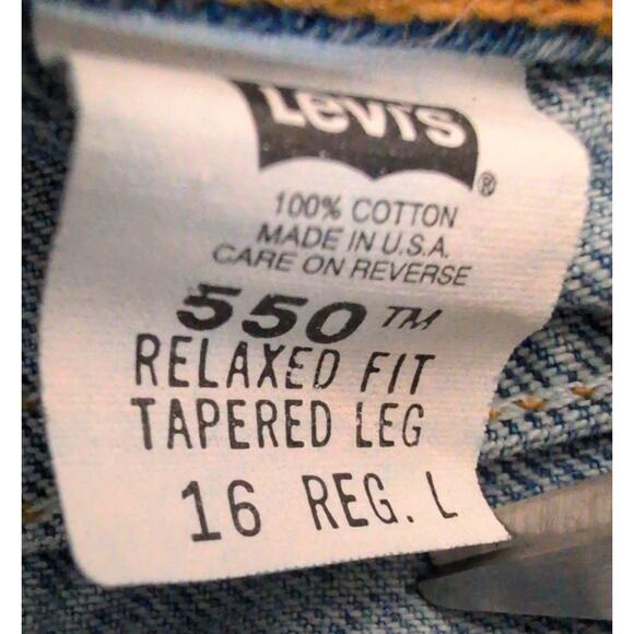 VTG 90s Levis 550 Denim Jeans Women 16L USA Made High Rise Relaxed Fit Tapered - Picture 5 of 6